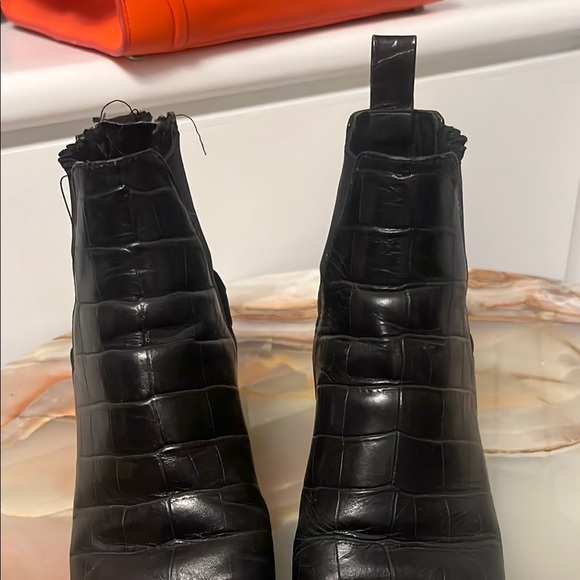 Black Leather Ankle Boots - Picture 4 of 4